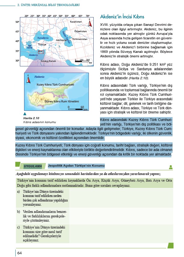 Η «γαλάζια πατρίδα» στα βιβλία της Γεωγραφίας στην 9η τάξη των τουρκικών σχολείων – Αναλυτικά η ύλη 4 Η «γαλάζια πατρίδα» στα βιβλία της Γεωγραφίας στην 9η τάξη των τουρκικών σχολείων – Αναλυτικά η ύλη