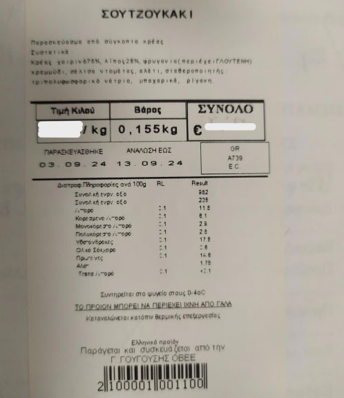 ΕΦΕΤ: Ανακαλείται σουτζουκάκι με σαλμονέλα