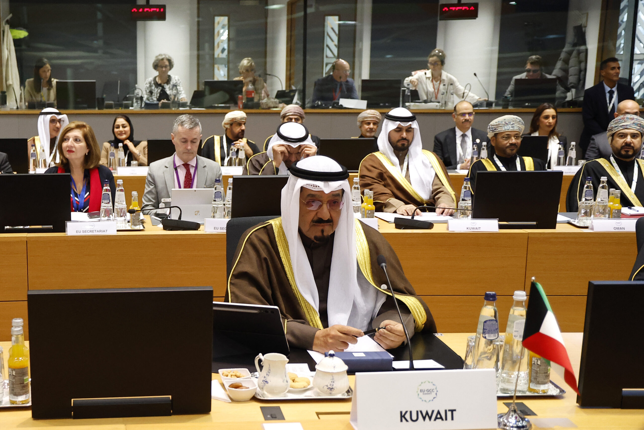 BELGIUM-EU-GCC-GULF-SUMMIT-ISRAEL-PALESTINIANS-CONFLICT Σύνοδος Ε.Ε. και Συμβουλίου των χωρών του Κόλπου – Έκκληση για κατάπαυση του πυρός από τον Κ. Μητσοτάκη