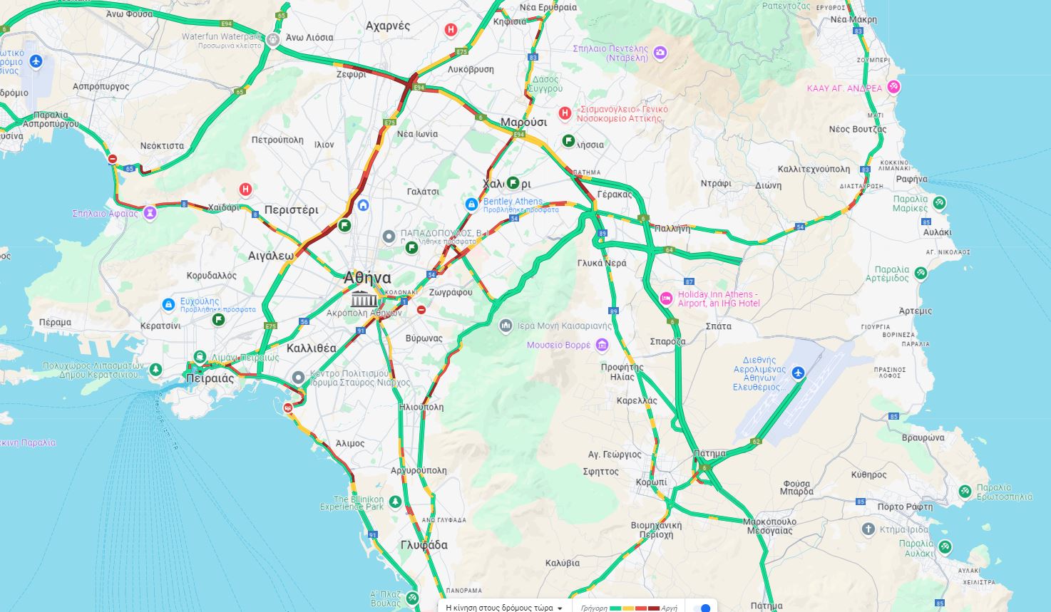 Κίνηση στους δρόμους: Καθυστερήσεις σε Κηφισό, κέντρο της Αθήνας και Αττική Οδό 2 Κίνηση στους δρόμους: Καθυστερήσεις σε Κηφισό, κέντρο της Αθήνας και Αττική Οδό