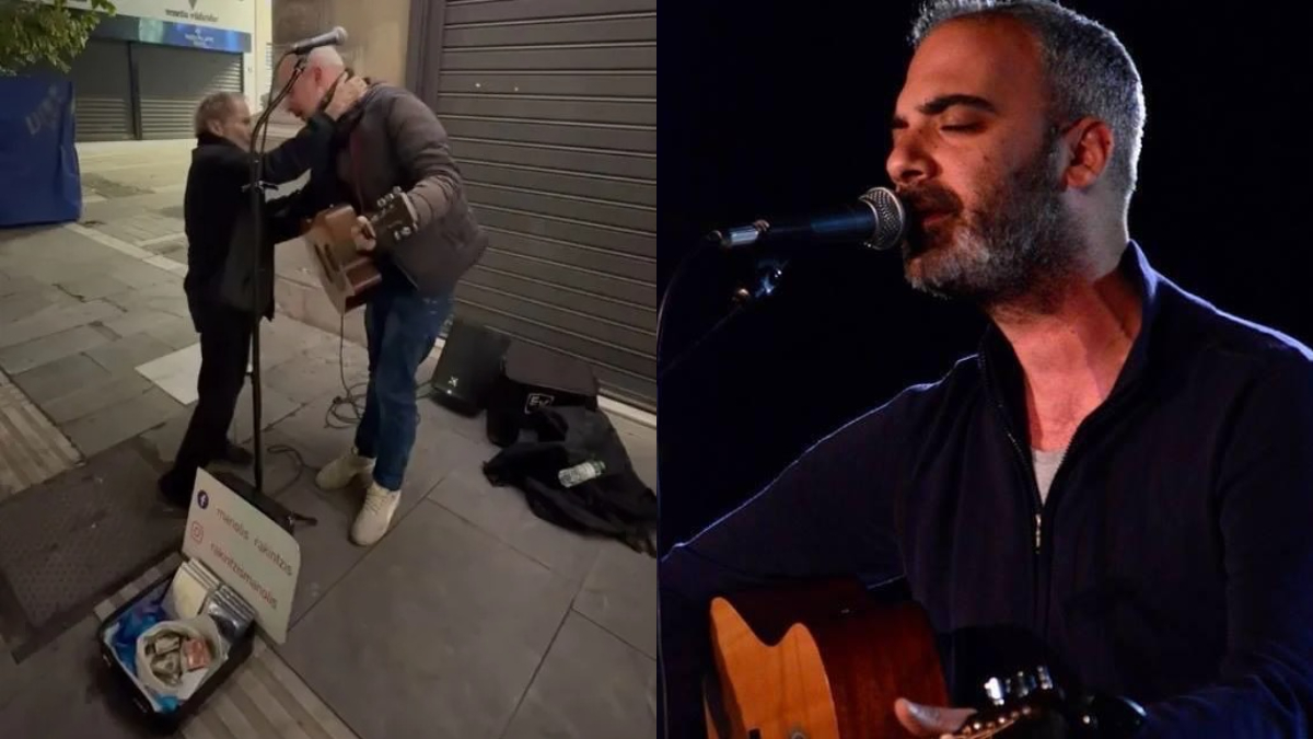 «Ήταν συγκυριακό, ακόμη δεν μπορώ να το διαχειριστώ», λέει συγκινημένος ο μουσικός Μανώλης Ρακιντζής, που μάγεψε τον Σταύρο Ξαρχάκο
