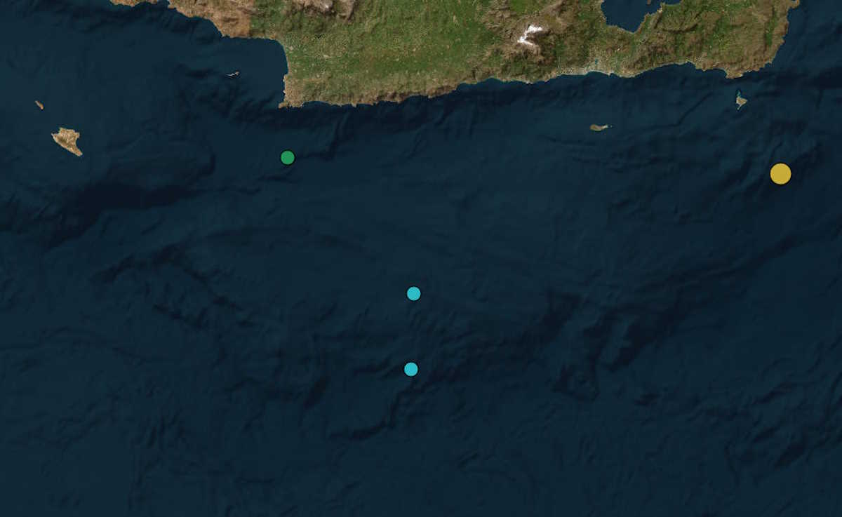 Σεισμός 3,5 Ρίχτερ νοτιοδυτικά της Κρήτης – 10,7 χιλιόμετρα το βάθος του εστιακού σημείου