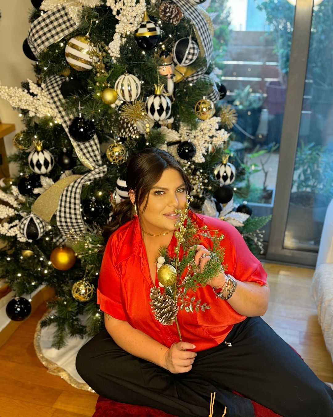 Δανάη Μπάρκα: Οι εικόνες από το χριστουγεννιάτικο δέντρο στο σπίτι της – «Θα το κρατήσω έως τον Μάρτιο»