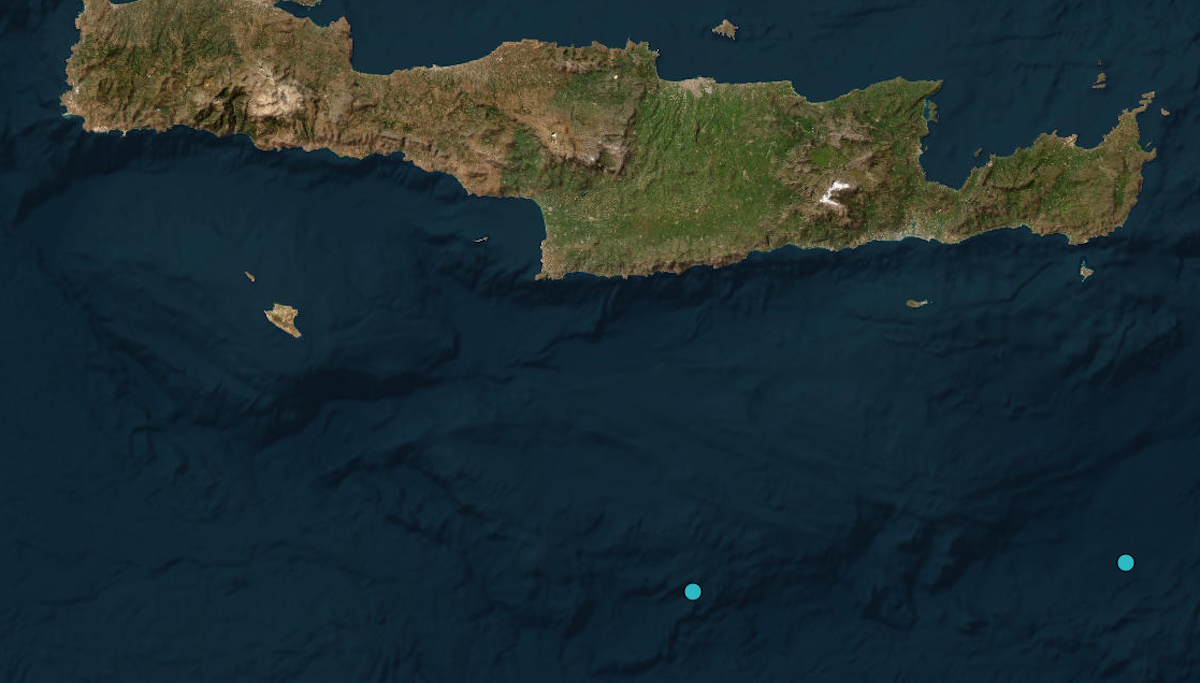 Σεισμός 3,9 Ρίχτερ ανοιχτά της Κρήτης: Το εστιακό βάθος στα 10,6 χλμ