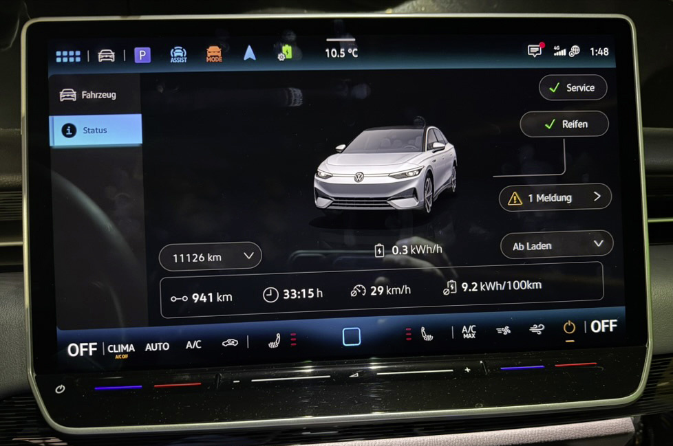 VW: Το ID.7 Pro S διανύει 941 χλμ. με μία φόρτιση