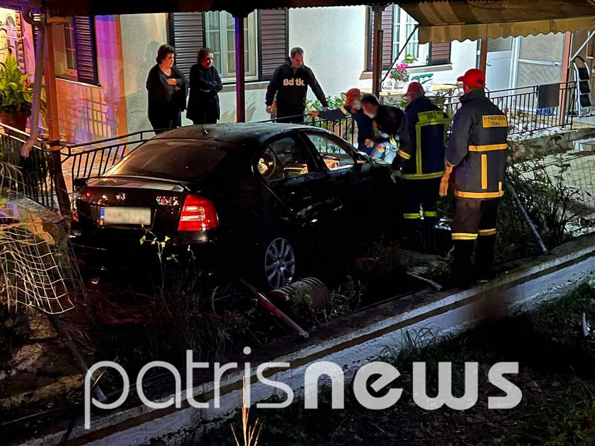 Ηλεία: Διασωληνωμένος ο οδηγός που εισέβαλε σε αυλή σπιτιού