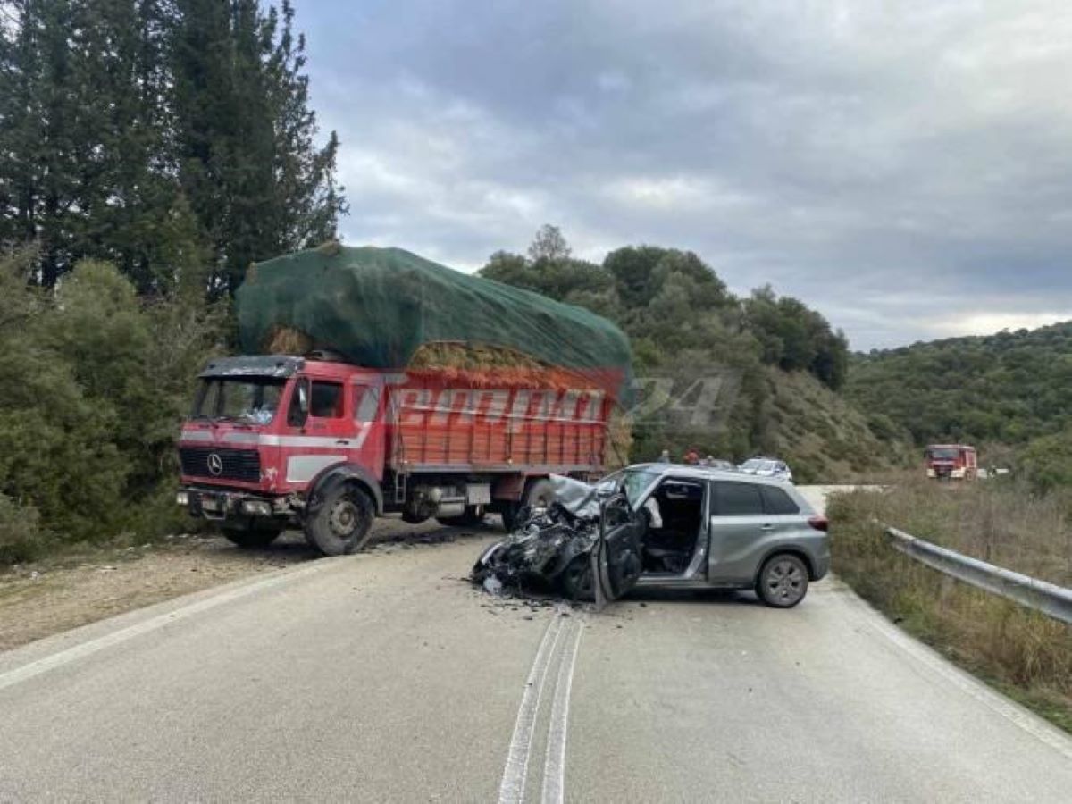 Αχαϊα: Έντονη σύγκρουση με φορτηγό στην Τριταία – Σοβαρές ζημιές αυτοκινήτου, επιχείρηση απεγκλωβισμού του οδηγού