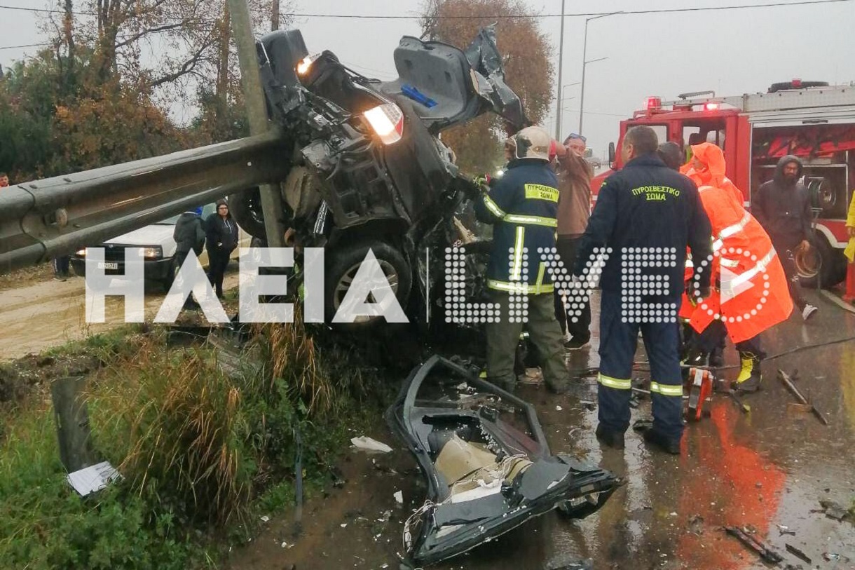 Μετωπική σύγκρουση αυτοκινήτου με λεωφορείο στην Πατρών – Πύργου: Ένας σοβαρά τραυματισμένος