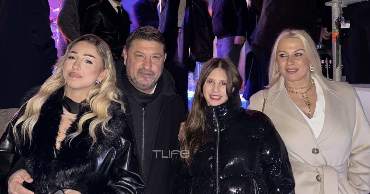 Νίκος Χαρδαλιάς: Στο Πεδίον του Άρεως για την υποδοχή του χρόνου με τη σύζυγό του και τις κούκλες θυγατέρες του