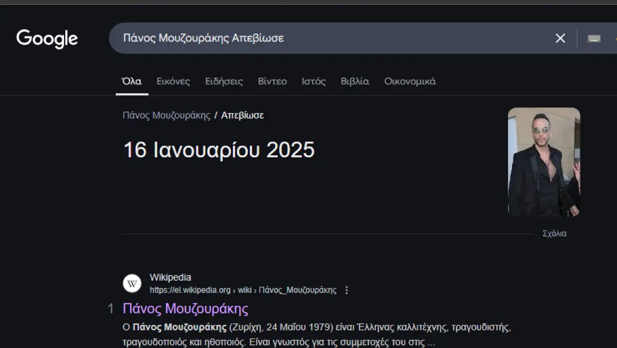 «Πέθαναν» τον Πάνο Μουζουράκη στο διαδίκτυο! 4 Πέθαναν τον Πάνο Μουζουράκη