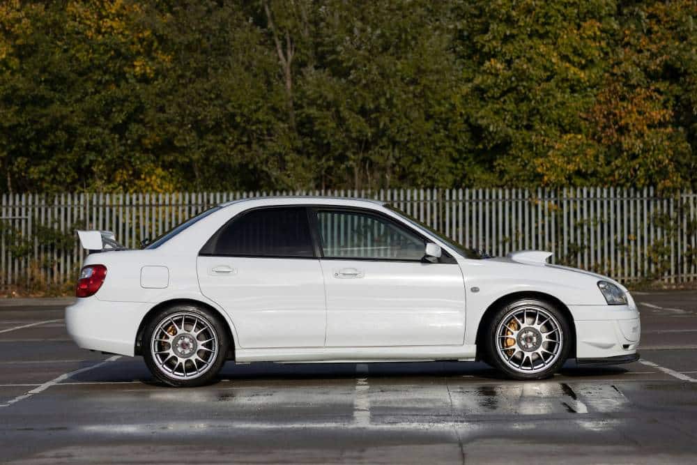 Σπάνιο Subaru Impreza STI S203 λευκό σαν χιόνι