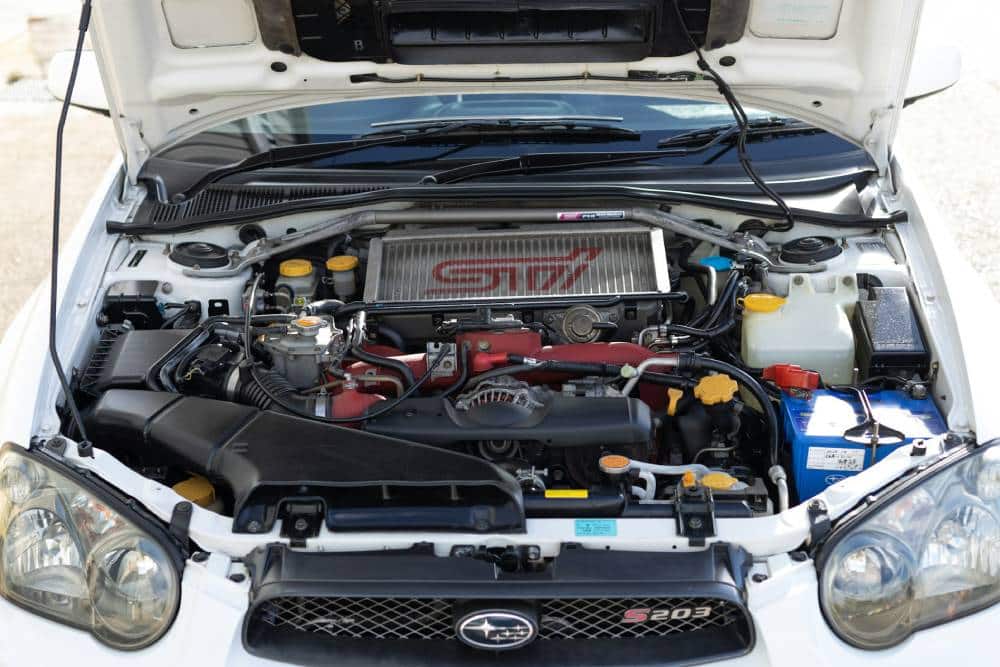 Σπάνιο Subaru Impreza STI S203 λευκό σαν χιόνι