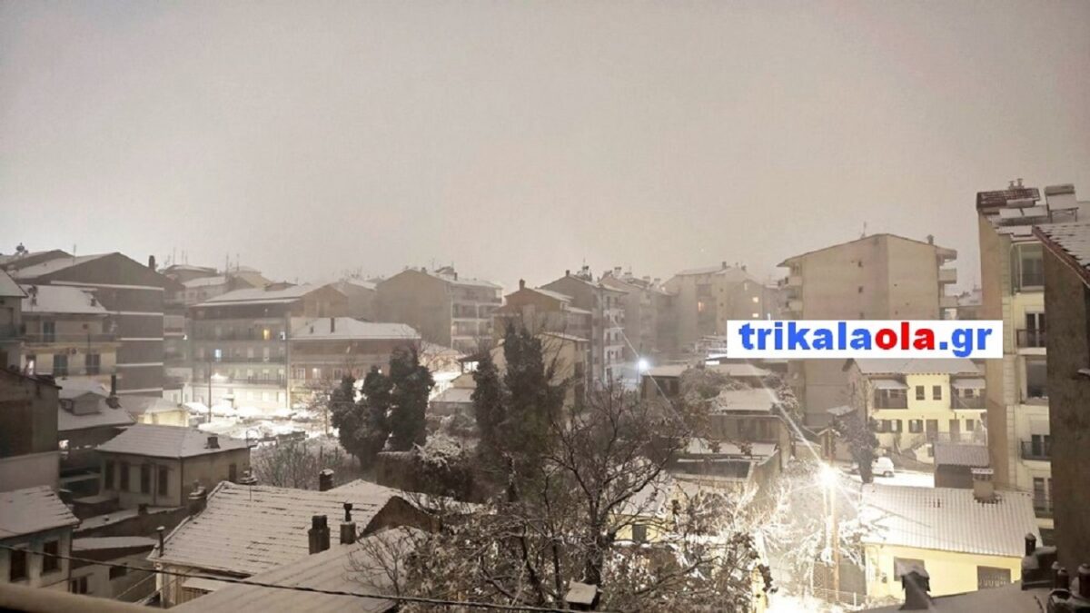 Λευκή νύχτα στη Φλώρινα: Μαγευτικό χιονοτοπίο και κατακόρυφη πτώση θερμοκρασίας