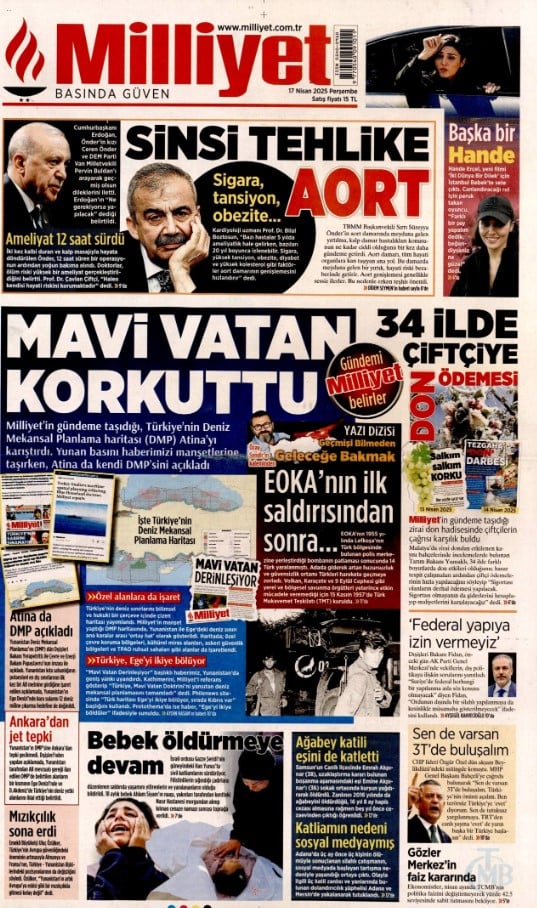 Θαλάσσιος Χωροταξικός Σχεδιασμός: «Η Γαλάζια Πατρίδα αναστάτωσε τους γείτονες» – Τα πρωτοσέλιδα του τουρκικού Τύπου μετά τις εξαγγελίες της Αθήνας