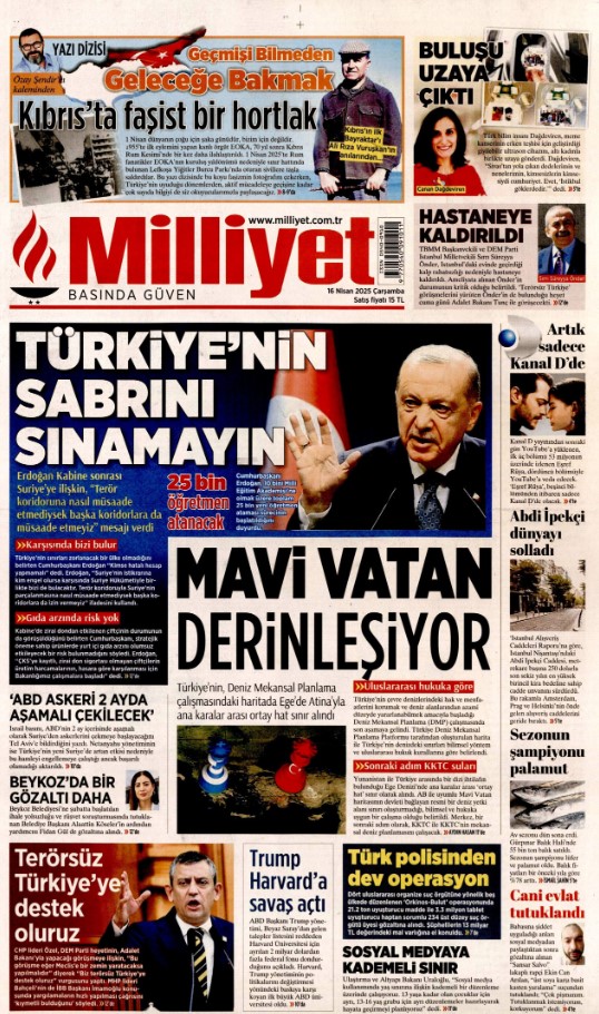Milliyet: Επαναφέρει τη «Γαλάζια Πατρίδα» – Ο χάρτης που κόβει στη μέση το Αιγαίο