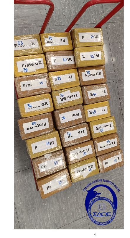 ΣΔΟΕ: Εντοπίστηκαν πάνω από 50 κιλά κοκαΐνης κρυμμένα σε φορτίο με γαρίδες με προορισμό το λιμάνι του Πειραιά – ΦΩΤΟ