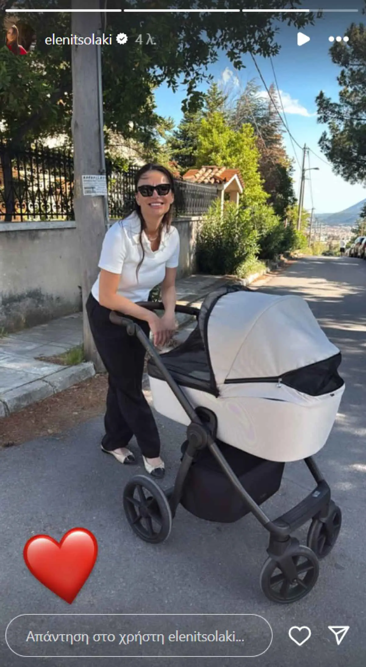 Η Ελένη Τσολάκη στο Instagram 