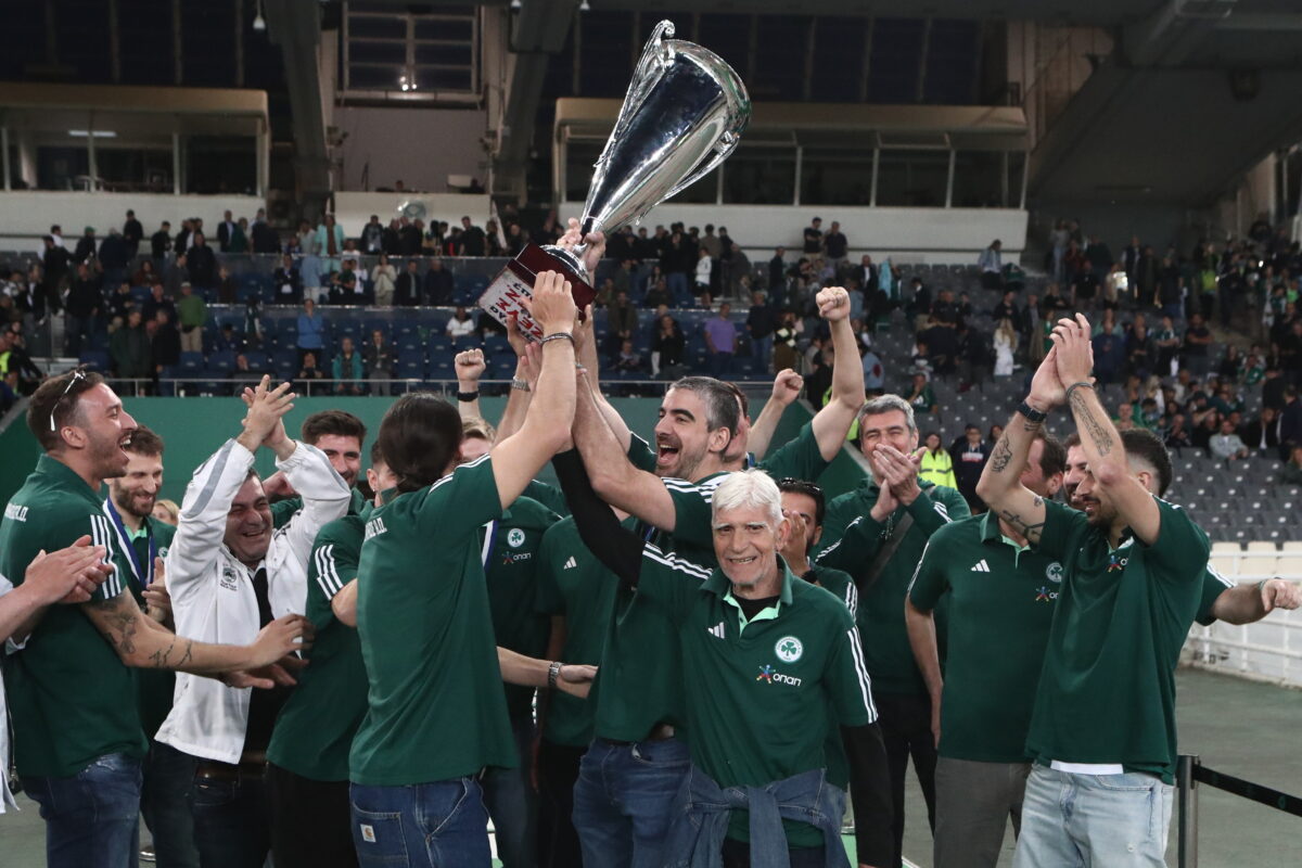 Οι παίκτες της ομάδας βόλεϊ του Παναθηναϊκού