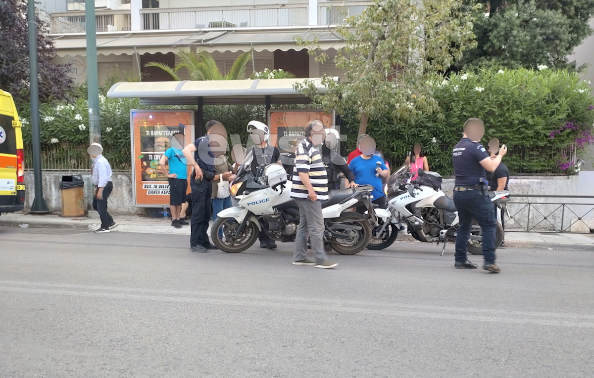Το σημείο όπου έπεσε το όχημα έπεσε σε στάση λεωφορείο στο Χαλάνδρι