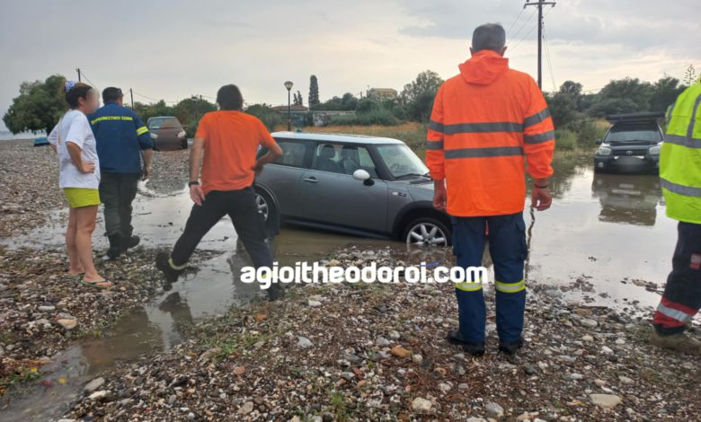 Σφοδρή κακοκαιρία και στους Αγίους Θεοδώρους Κορινθίας