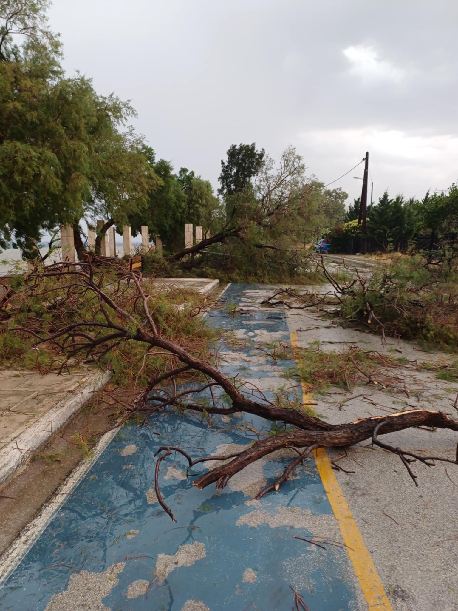 Η σφοδρή κακοκαιρία προκάλεσε καταστροφές στην περιοχή της Βαρέας Μεγάρων