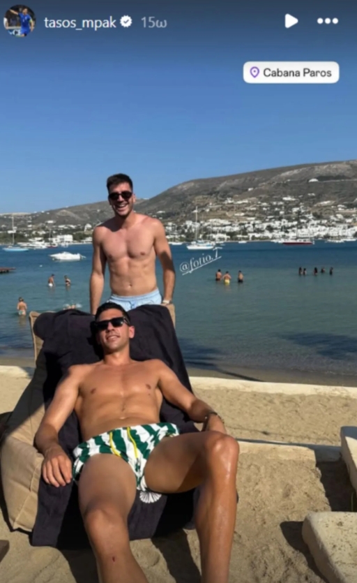 Φώτης Ιωαννίδης και Τάσος Μπακασέτας απολαμβάνουν κοινές διακοπές στην Πάρο