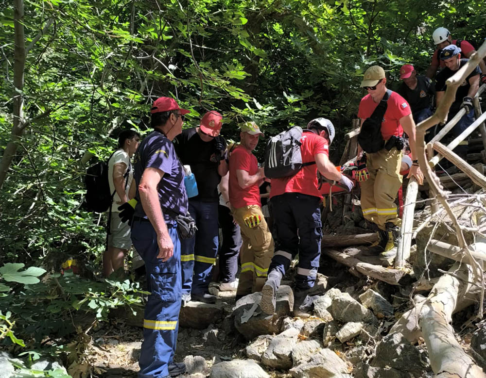 Διάσωση τραυματισμένου τουρίστα σε φαράγγι στη Σητεία