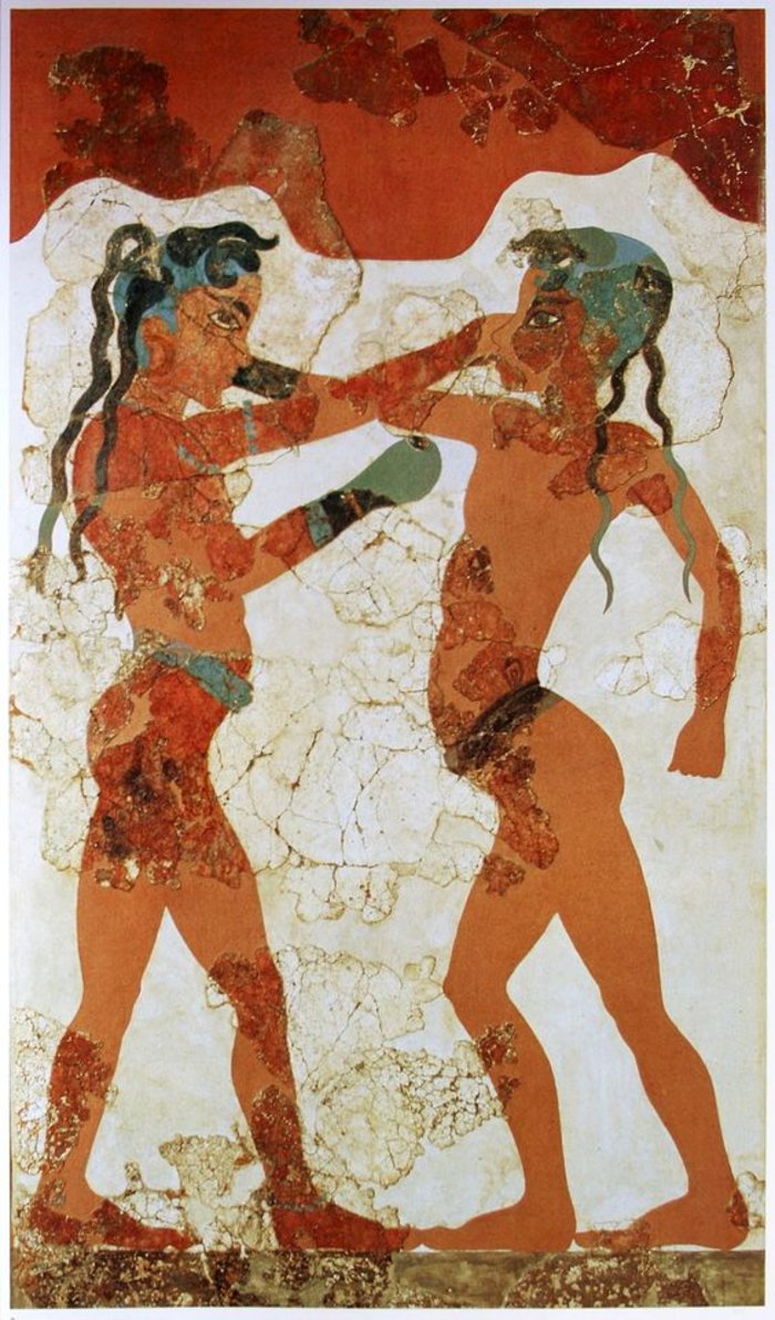 Σαντορίνη, τοιχογραφία, οι Πυγμάχοι