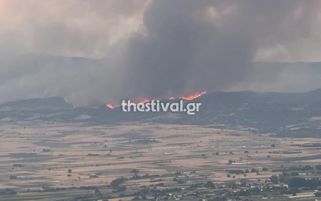 Φωτιά στην Άσσηρο Θεσσαλονίκης