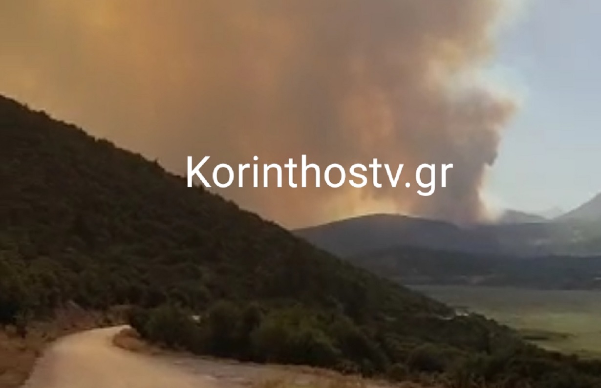 Πυρκαγιά στον Φενεό: Καπνός καλύπτει τον ουρανό της Αργολίδας και της Αρκαδίας 8 Φωτιά στην Κορινθία