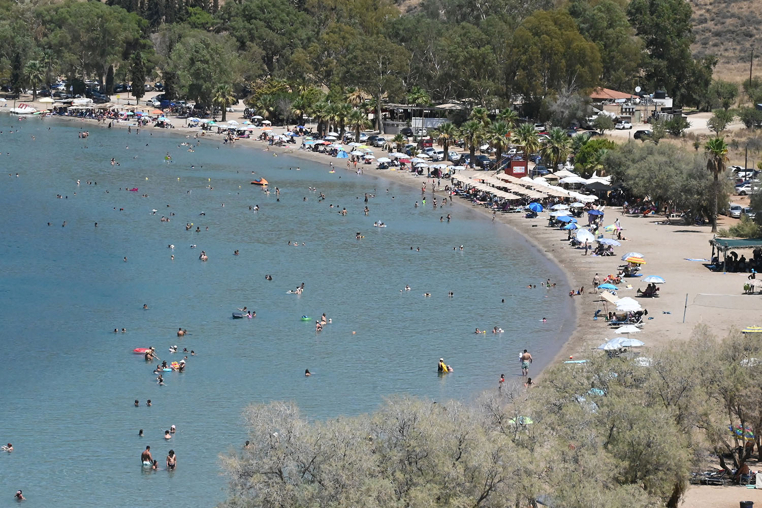 ΑΡΓΟΛΙΔΑ - ΜΠΑΝΙΟ ΣΤΗ ΠΑΡΑΛΙΑ ΤΗΣ ΚΑΡΑΘΩΝΑΣ, 14082024.  (ΒΑΣΙΛΗΣ ΠΑΠΑΔΟΠΟΥΛΟΣ/EUROKINISSI)