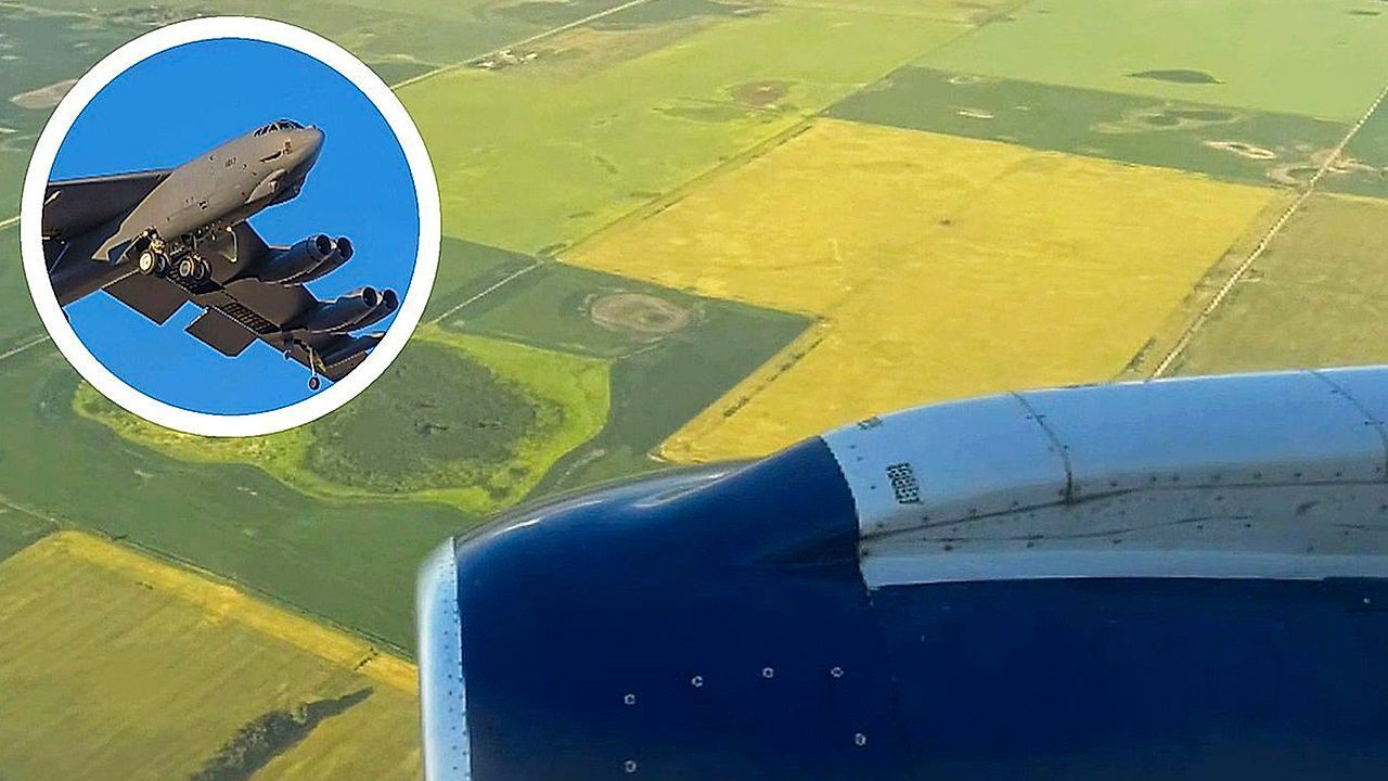 Επιβατικό τζετ σε τρομακτική πορεία σύγκρουσης με βομβαρδιστικό Β-52