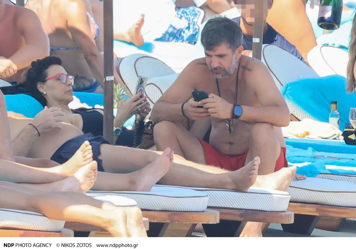 Η Σίσσυ Φειδά και ο Γιώργος Ανδρίτσος στη Μύκονο