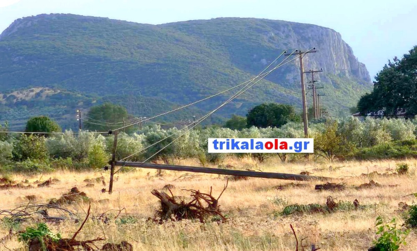 Τρίκαλα: Δυνατοί άνεμοι κατέστρεψαν στύλους ρεύματος στα Χάσια – Δείτε φωτογραφίες 6 Πεσμένοι στύλοι