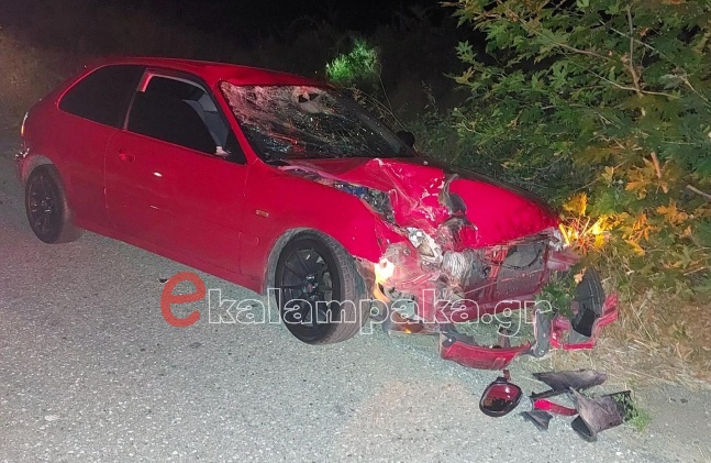 Τροχαίο δυστύχημα στην Καλαμπάκα