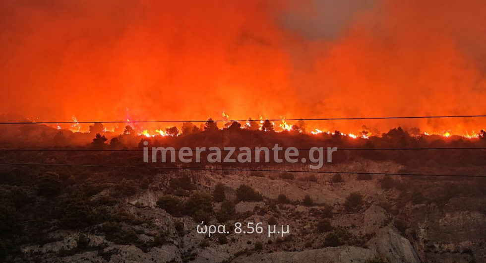 Φωτιές: Πύρινος εφιάλτης στην Κάτω Αχαΐα και εντολή απομάκρυνσης προς Πύργο – Στις φλόγες Χίος, Πρέβεζα και Ζάκυνθος