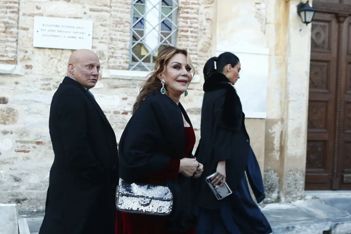 Ο Παύλος Βαρδινογιάννης με την μητέρα του, Αγάπη και την μέλλουσα σύζυγό του, Κατερίνα 