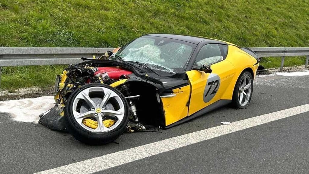 Ferrari 12Cilindri ατύχημα