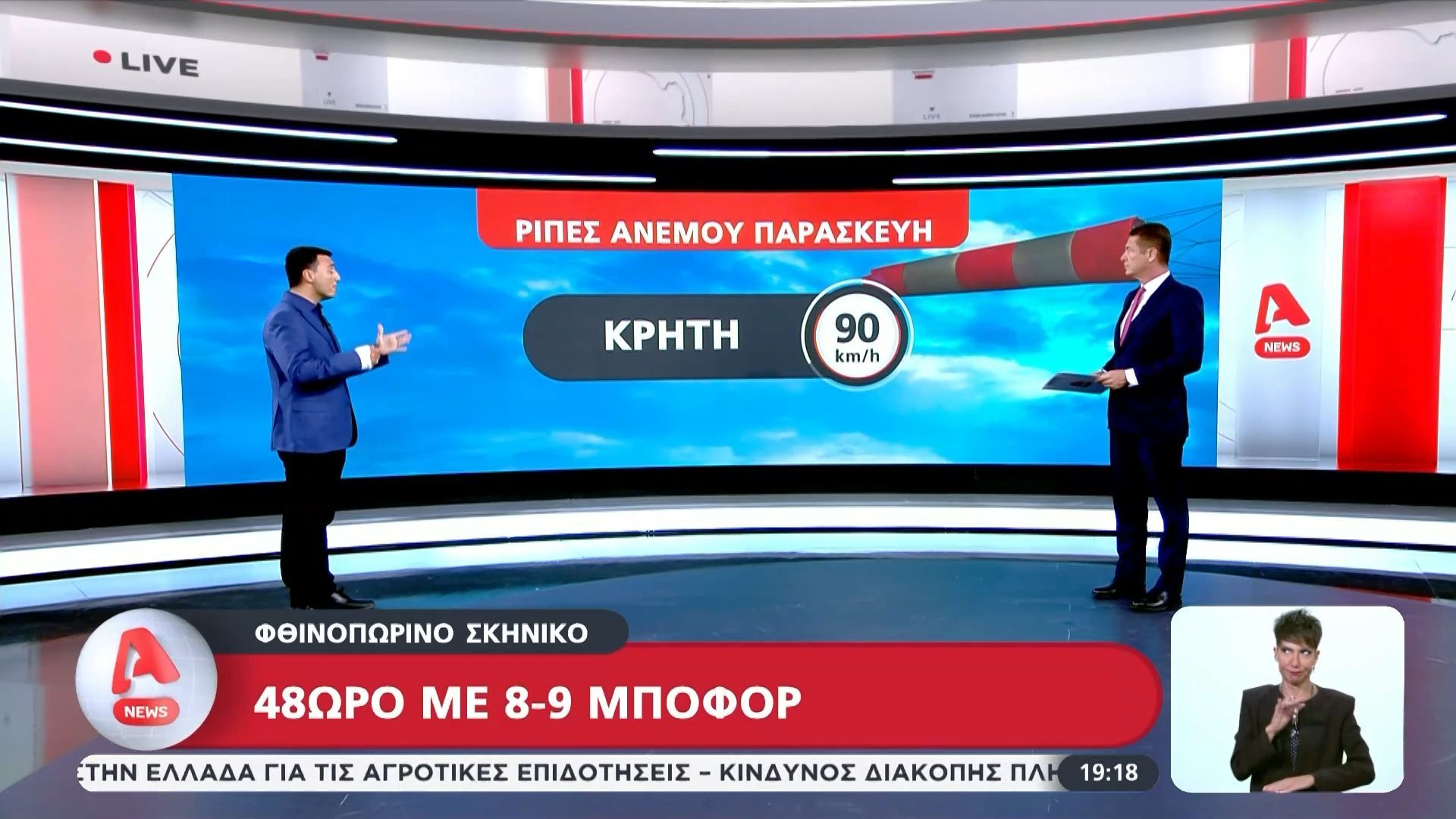 Φθινοπωρινό σκηνικό – 48ωρο με 8-9 μποφόρ