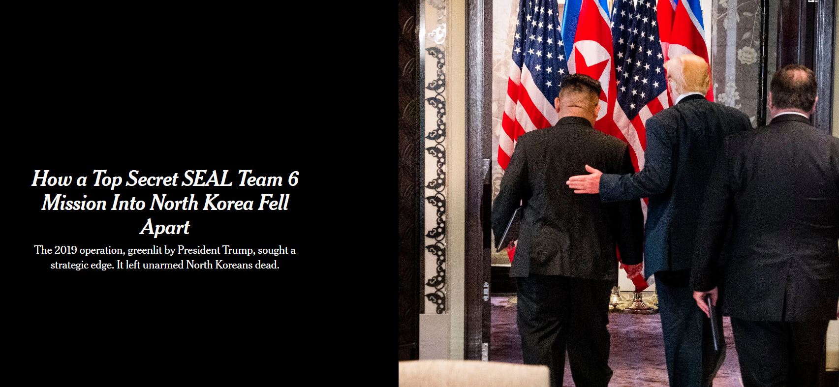 Αποκάλυψη New York Times: Οι ΗΠΑ επιχείρησαν να τοποθετήσουν συσκευή κατασκοπείας στη Βόρεια Κορέα το 2019 – Κομάντος σκότωσαν αμάχους