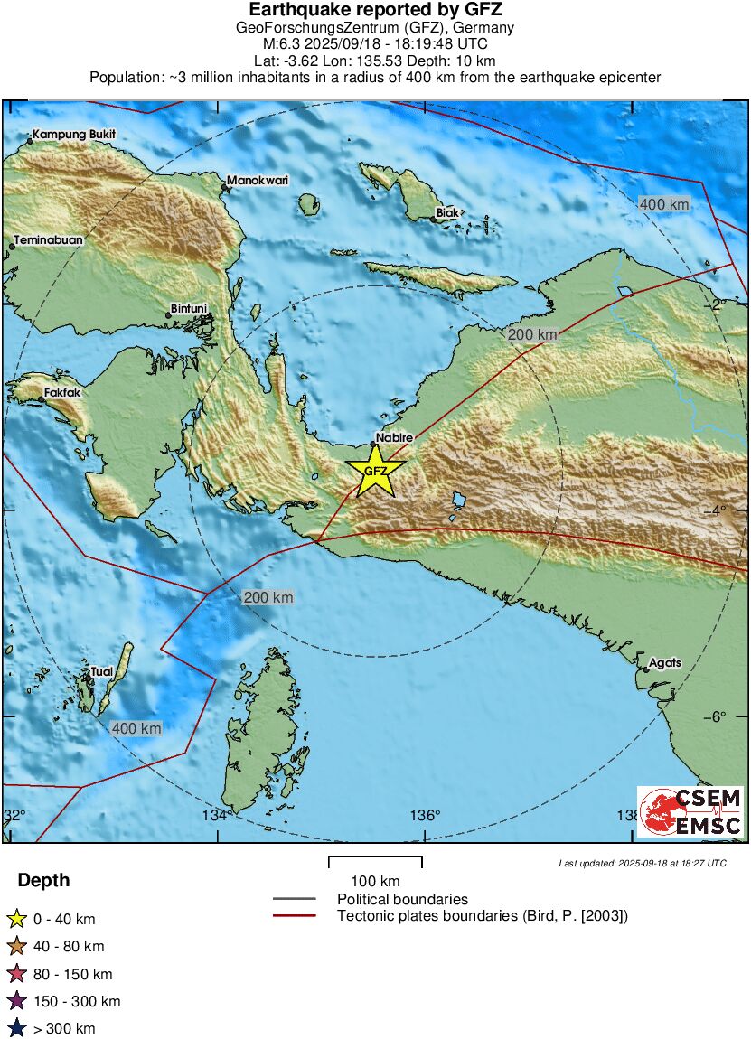 Ισχυρός σεισμός 6,1 Ρίχτερ πλήττει την Ινδονησία