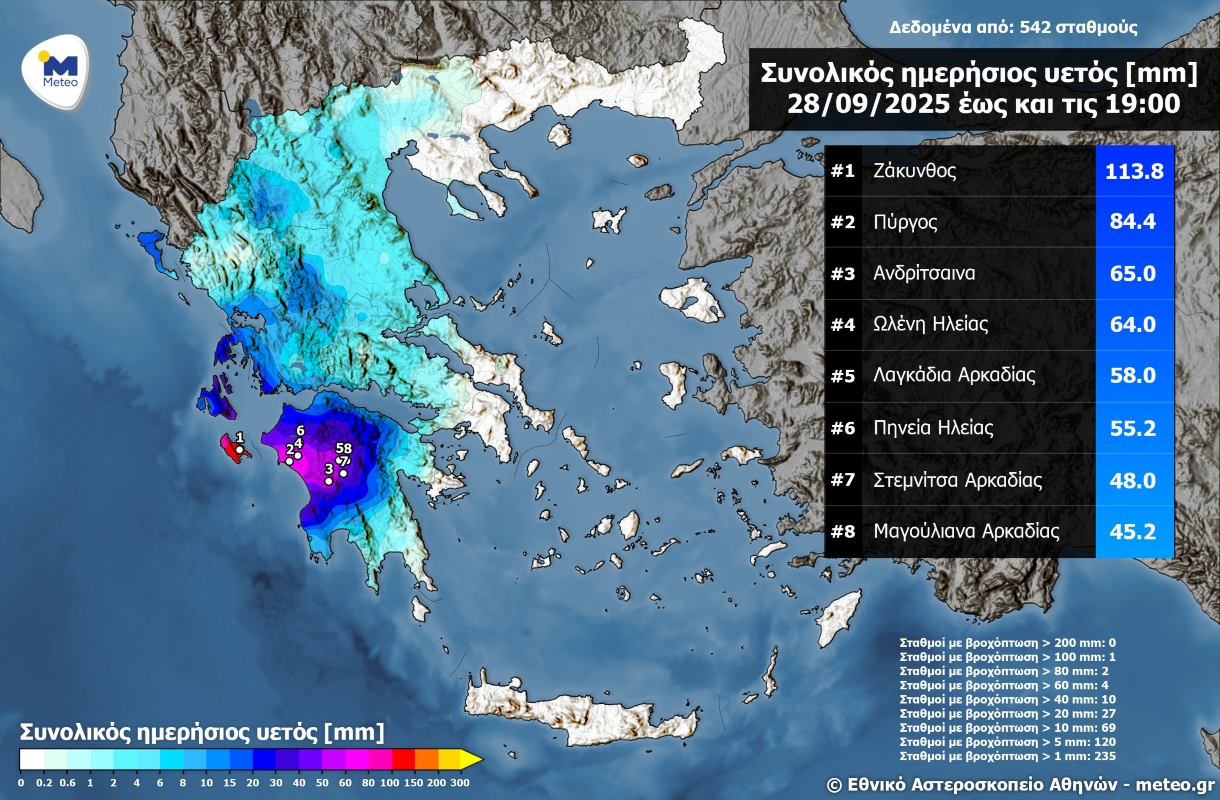 Χάρτης βροχής