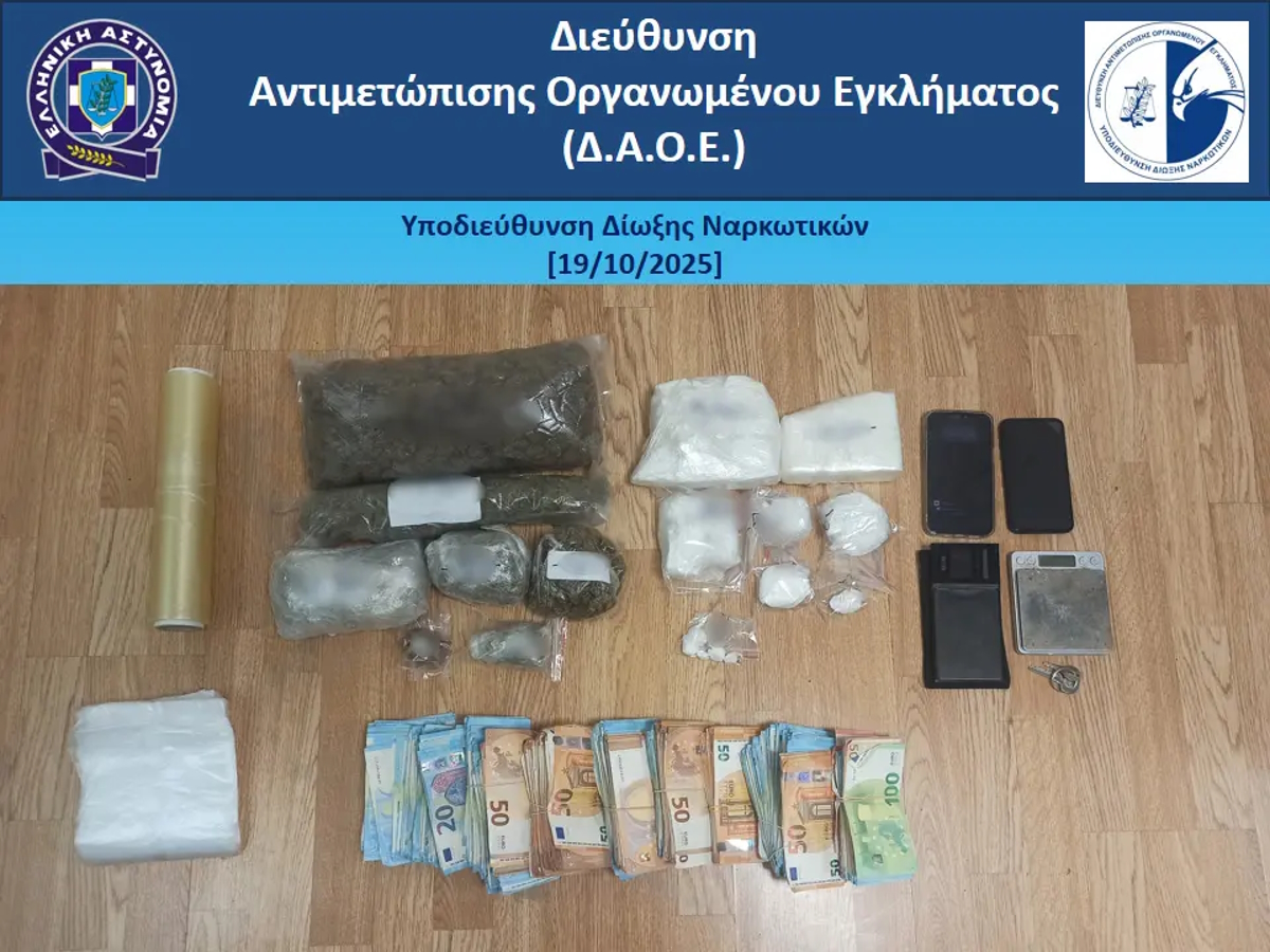 Κατασχέσεις κάνναβης και κοκαΐνης στη Νέα Μάκρη
