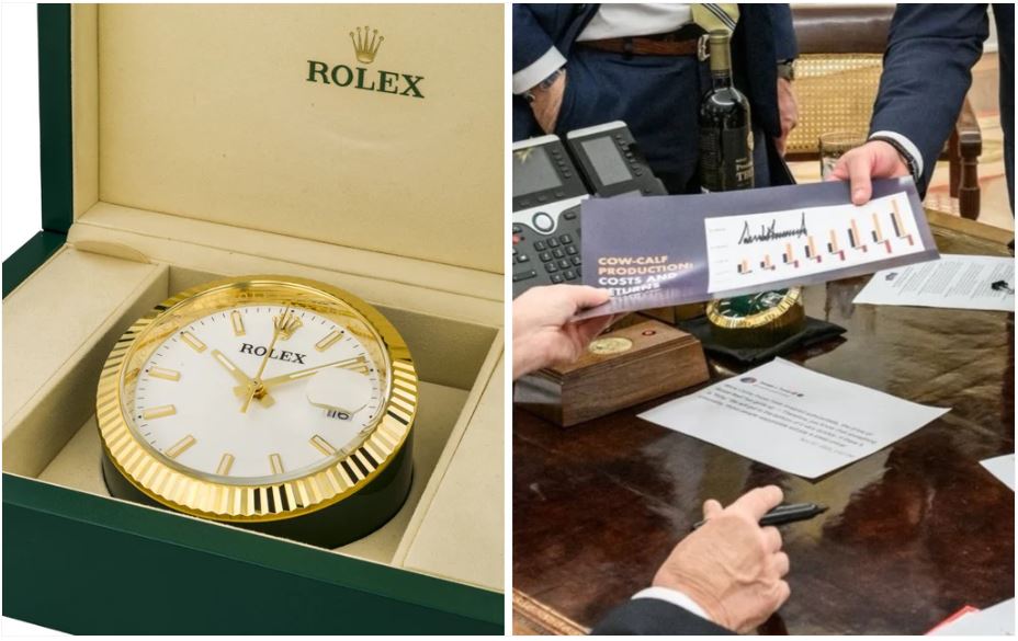 Ελβετία: Βουλευτές προσέφυγαν στη δικαιοσύνη μετά τα «δώρα» που προσφέρθηκαν στον Τραμπ – Η ράβδος χρυσού και το Rolex 6 Ελβετία: Βουλευτές προσέφυγαν στη δικαιοσύνη μετά τα «δώρα» που προσφέρθηκαν στον Τραμπ – Η ράβδος χρυσού και το Rolex