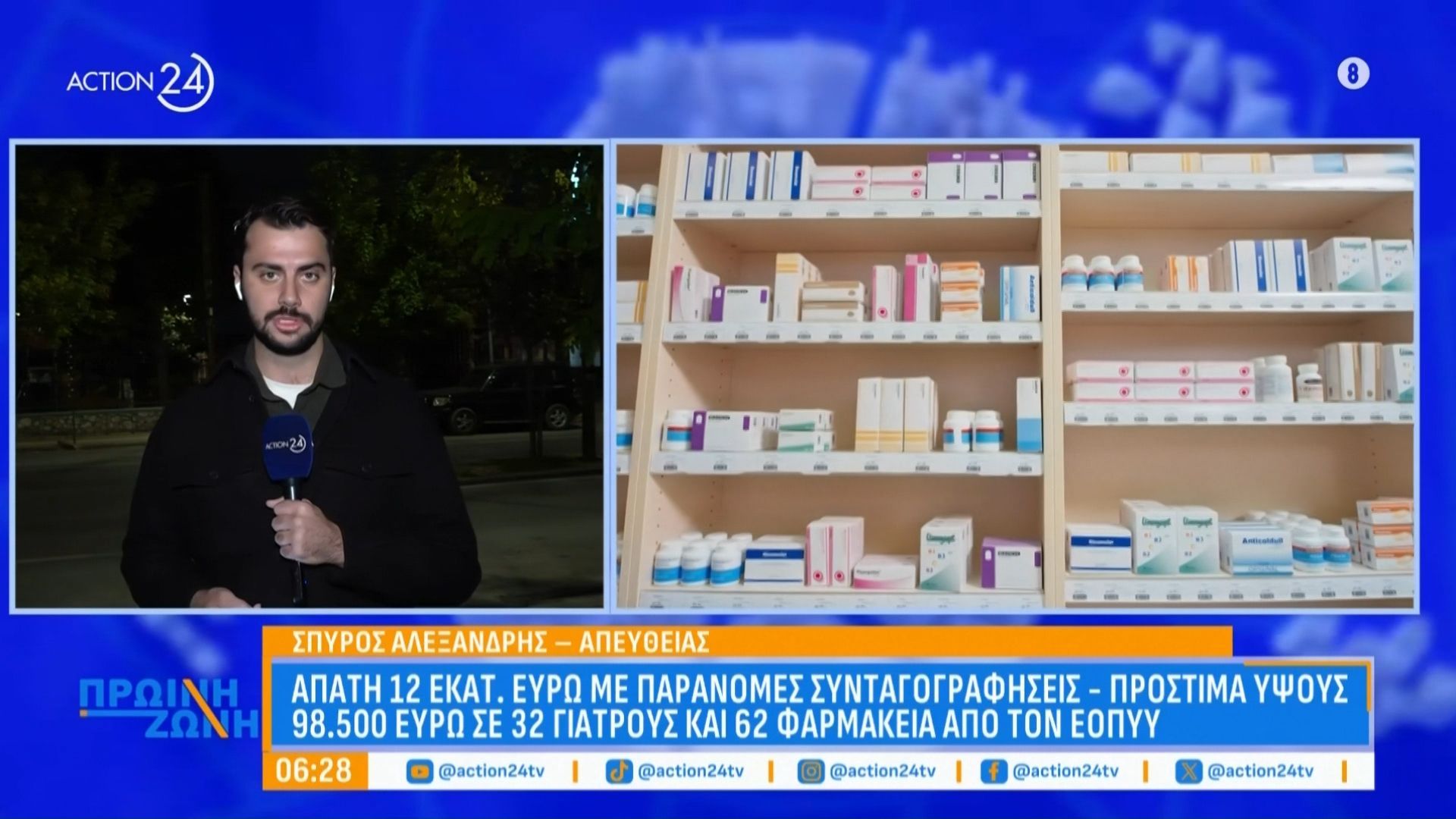 Απάτη 12 εκατ. ευρώ με παράνομες συνταγογραφήσεις: Πρόστιμα ύψους 98.500 ευρώ σε 32 γιατρούς και 62 φαρμακεία από τον ΕΟΠΥΥ