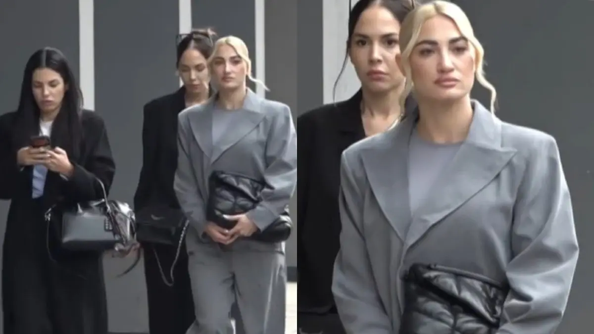 Η Ιωάννα Τούνη έξω από τα δικαστήρια