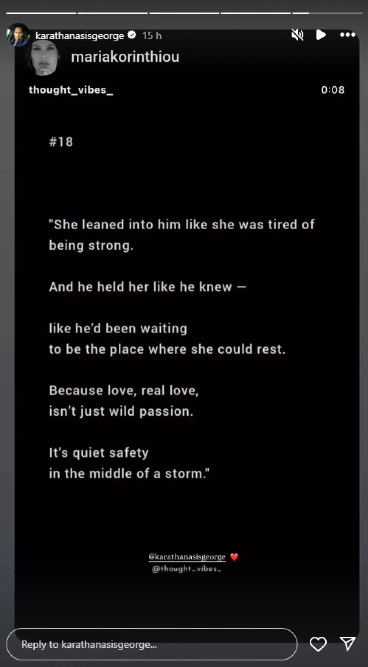 Μαρία Κορινθίου & Γιώργος Καραθανάσης: Έτοιμοι για Χριστούγεννα με το λευκό τους δέντρο 4 Η αφιέρωση της Μαρίας Κορινθίου στον Καραθανάση