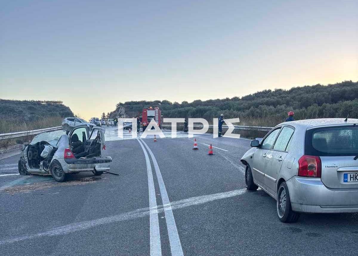 Ηράκλειο: Συγκλονιστικό βίντεο από το τροχαίο με έναν νεκρό – Ολοσχερώς κατεστραμμένα τα οχήματα μετά τη σφοδρή σύγκρουση 3 τροχαιο