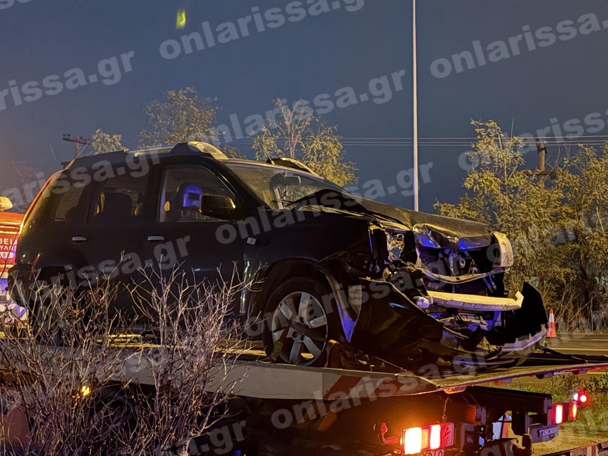 Σοβαρό τροχαίο στη Λάρισα με 4 τραυματίες από μετωπική σύγκρουση οχημάτων