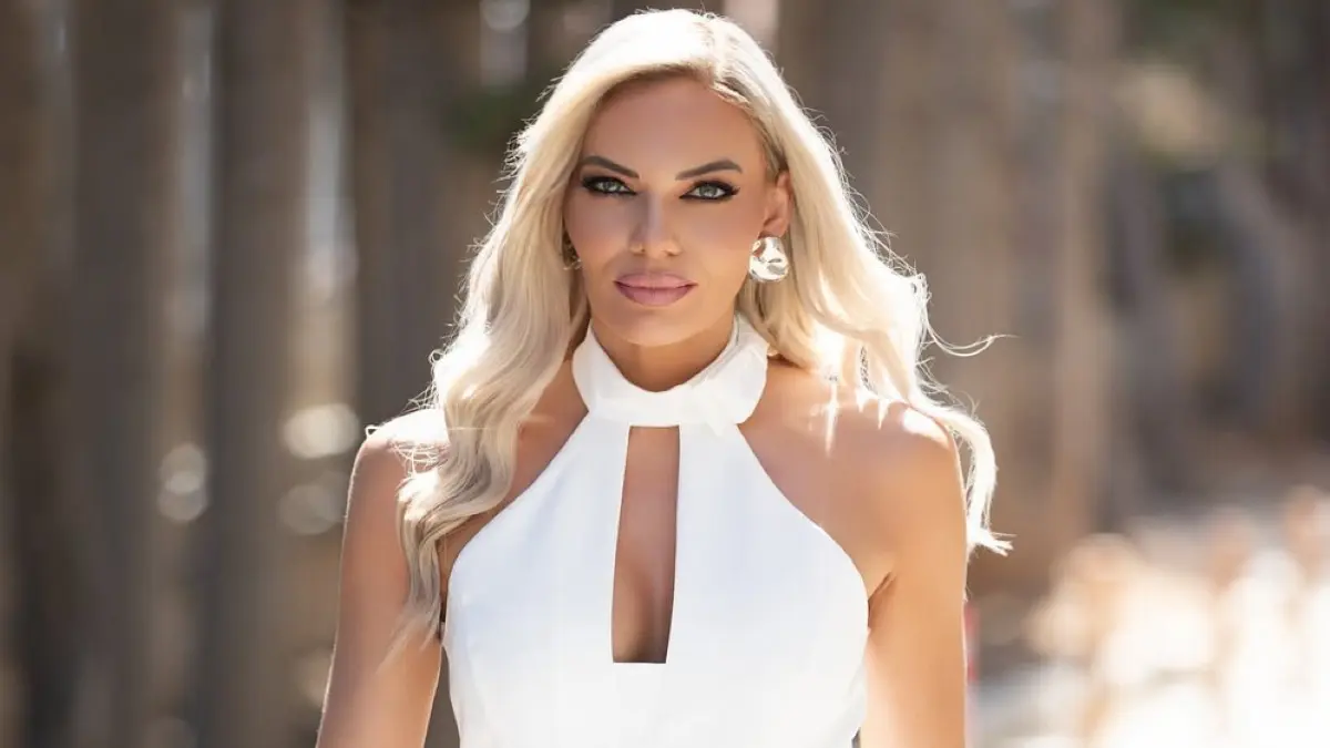 H Ιωάννα Μαλέσκου με λευκό σύνολο